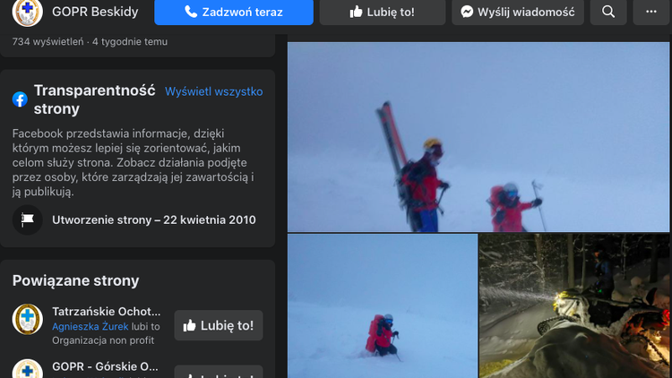 "Mors górski" z Babiej Góry w stanie ciężkim z odmrożeniami wszystkich kończyn. Tatromaniak.pl: "Jakim dzbanem trzeba być..."