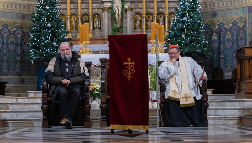 Centralne obchody XXIX Dnia Judaizmu w Kościele katolickim w Polsce. Od lewej: Boaz Pash, Grzegorz Ryś