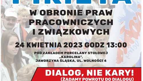 Solidarność zapowiada pikietę pod ZPS "Karolina". "W zakładzie systematycznie nęka się związki zawodowe"