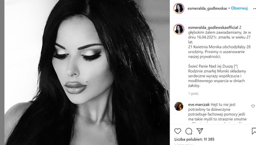 profil Esmeraldy Godlewskiej, Instagram