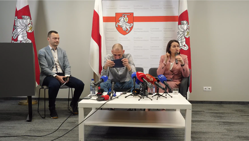 Konferencja Siarhieja Cichanouskiego