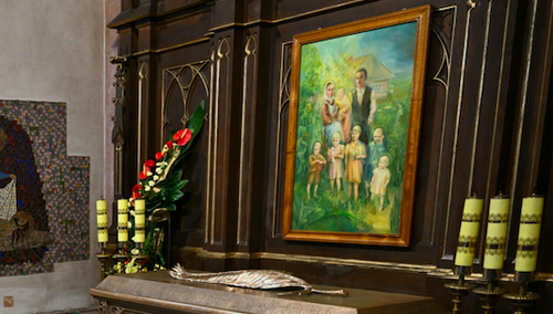 Obraz z grobu Błogosławionej Rodziny Ulmów