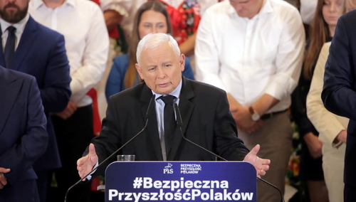 Prezes PiS Jarosław Kaczyński w Elblągu