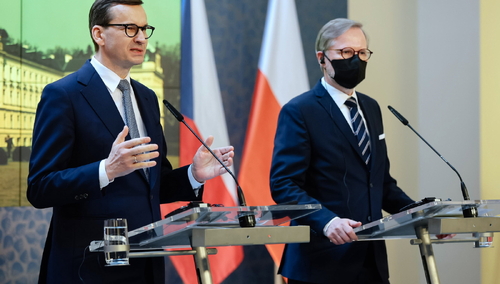Mateusz Morawiecki oraz Petr Fiala