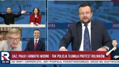 Kadr z programu Telewizji Republika