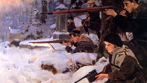 Wojciech Kossak "Orleta - obrona cmentarza"