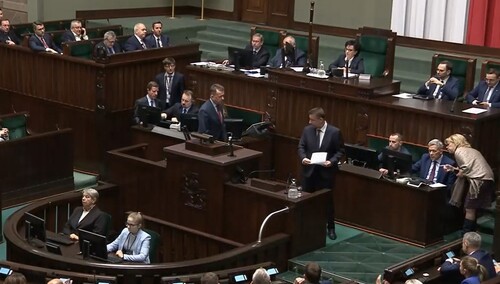 Minister Mariusz Błaszczak i Marcin Kierwiński