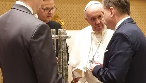 Spotkanie przedstawicieli NSZZ "S" z papieżem Franciszkiem