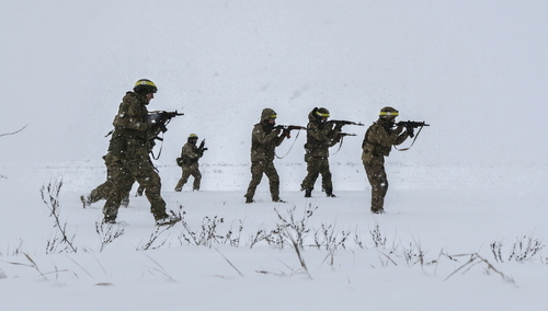 Trening ukraińskich żołnierzy, zdjęcie poglądowe