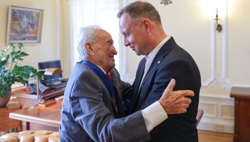 Andrzej Duda spotkał się z ocalałym z Holokaustu Edwardem Mosbergiem