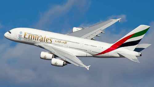 Airbus A380 w barwach linii lotniczych z ZEA