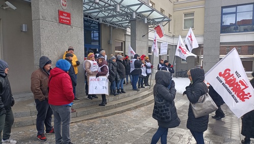 W Olsztynie Solidarność pikietowała, okazując wsparcie dla Jolanty Stecyk