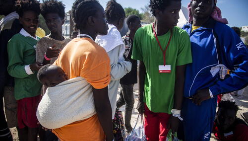 Migranci na Lampedusie