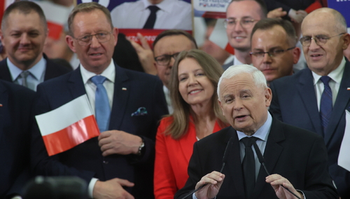 Jarosław Kaczyński na konwencji PiS