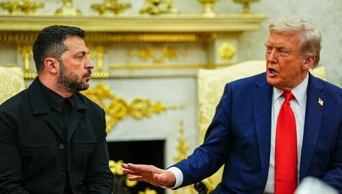 Wołodymyr Zełenski i Donald Trump