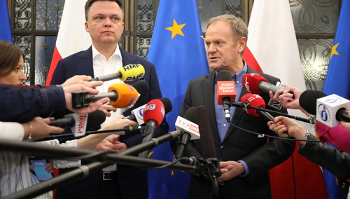 Szymon Hołownia i Donald Tusk