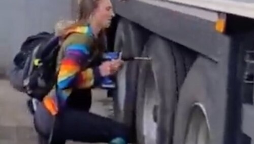 Wegańscy aktywiści protestują w Anglii. Wiertarkami przedziurawili opony ciężarówek [WIDEO]