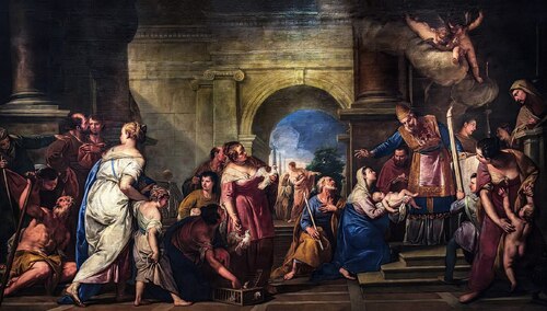 Ofiarowanie Jezusa w Świątyni Jerozolimskiej, Gregorio Lazzarini - Gallerie Accademia