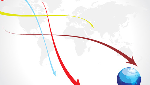 Mapa świata. Ilustracja poglądowa