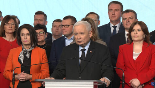 Jarosław Kaczyński i politycy partii PiS