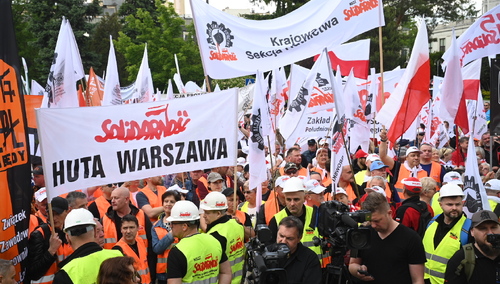 Protest hutników 21 maja 2025 r., Warszawa