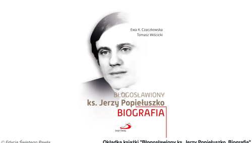 Okładka biografii ks. Jerzego Popiełuszki 