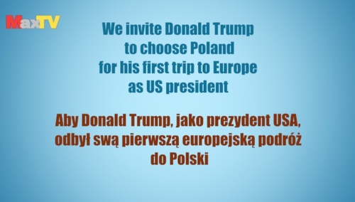 Pod petycją do Trumpa, żeby pierwszą europejską wizytę złożył w Polsce podpisało się już 100 tys. osób