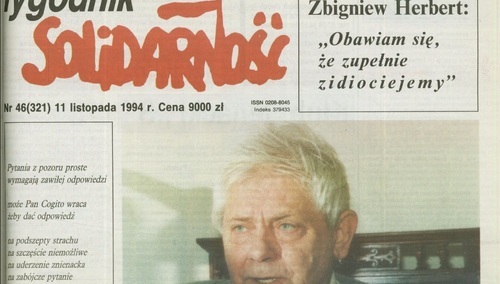 [Tylko na Tysol.pl] Słynnego wywiadu TS ze Zbigniewem Herbertem Cz. 1. "Pojedynki Pana Cogito"