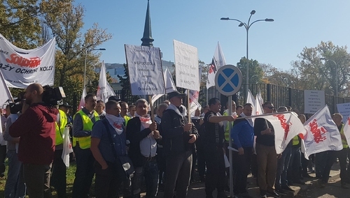 Trwa pikieta Straży Ochrony Kolei