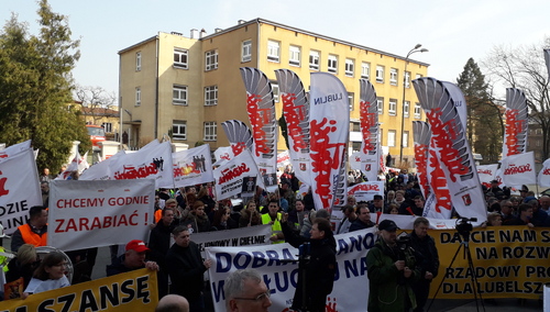 [Fotorelacja] Protesty Solidarności w całej Polsce