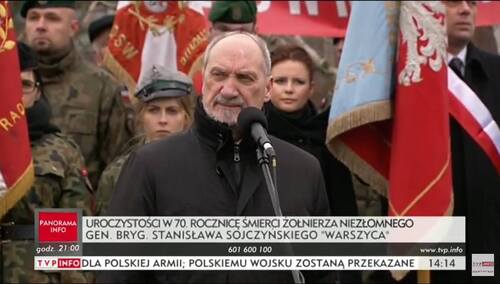 [video] A.Macierewicz: "Dzisiaj Wojsko Polskie przejmuje wartości Żołnierzy Niezłomnych"