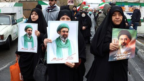 portret Modżtaby Chameneiego