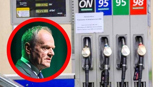 Stacja benzynowa / Donald Tusk