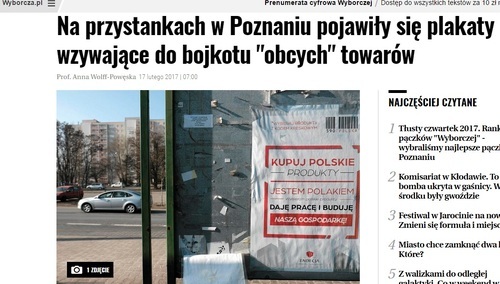 Wyborcza nie może ścierpieć patriotyzmu. Tym razem gospodarczego