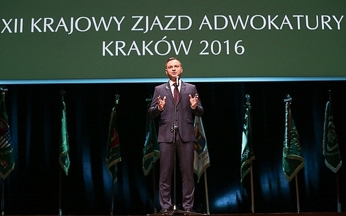 Prezydent na Krajowym Zjeździe Adwokatury w Krakowie: "Jestem tu, by okazać szacunek Państwa środowisku"