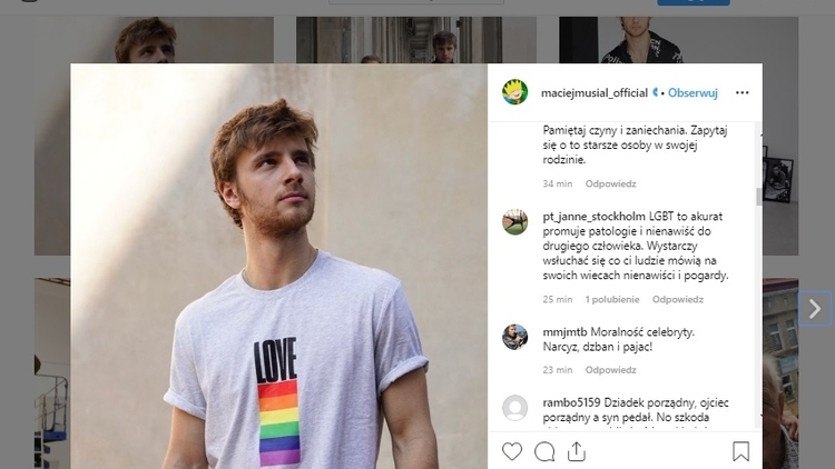 Prowadził koncert papieski, chwalił się dziadkiem powstańcem. Teraz poparł Paradę Równości. Aktor