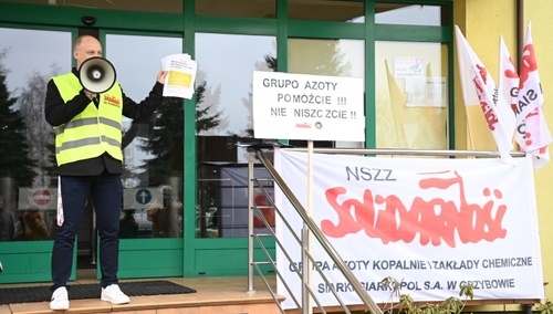 Siarkopol. Protest Solidarności - zdjęcie poglądowe