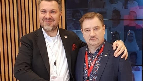 Spotkanie Przewodniczącego NSZZ "S" Piotra Dudy z Lucą Visentinim i Mykhailo Volyncem