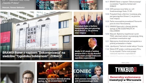 "Mocna odpowiedź Tygodnika Solidarność". Media komentują banner "Dekomunizacja" na siedzibie TS