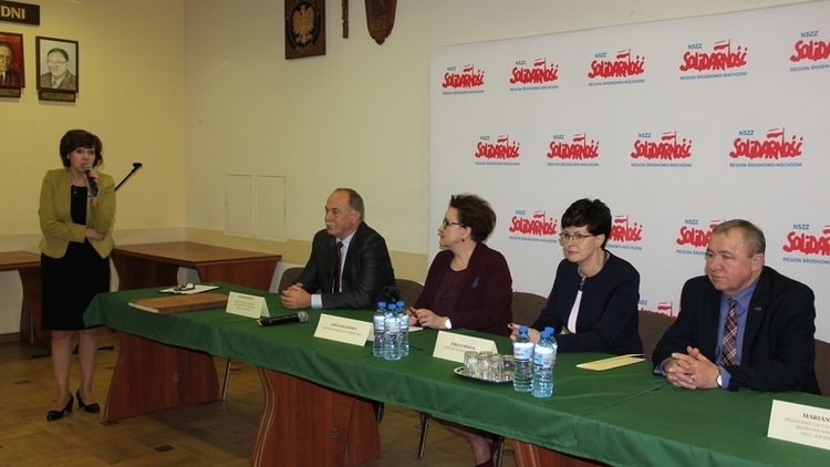 Minister Edukacji w siedzibie lubelskiej „Solidarności”