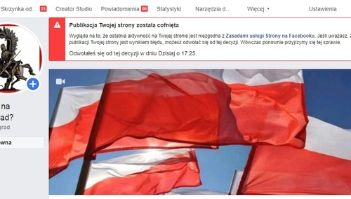 Przedwyborczych "cudów" c.d. Na FB zablokowano stronę "Którędy na Lemingrad" bez podania przyczyny