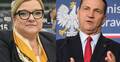 Eurodeputowana Beata Kempa i minister spraw zagranicznych Radosław Sikorski
