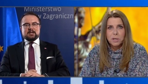[video] Wiceminister Jabłoński założył się z Kolendą-Zaleską o 10 tys. złotych o... praworządność