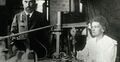 Pierre i Maria Curie w pracowni