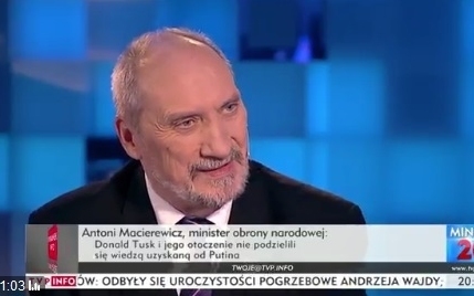 Szef MON: To nagranie pokazuje, że raport Millera został przepisany z raportu Anodiny