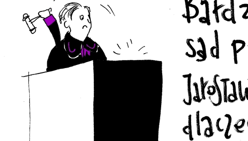 [Kliknij aby zobaczyć całość] Nowy rysunek Krysztopy: "Bardzo wysoki sąd przypomina Kaczyńskiemu"