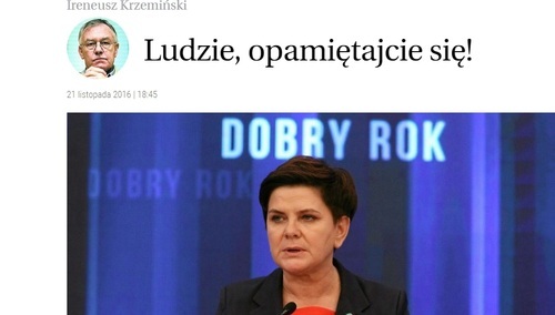 Nasz wywiad z P. Premier poraził prof. Krzemińskiego. Czy poraziła go kontrola wydatków publicznych?