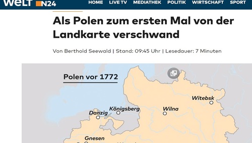 Marian Panic: W die Welt tekst o rozbiorach Polski. Ciekawe dlaczego teraz?