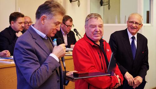 Od lewej: Marian Krzaklewski, Aleksander Piwoński, Zbigniew Bonarski