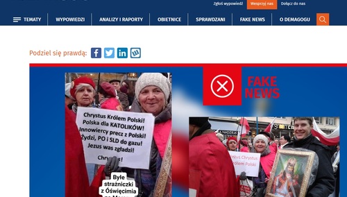 "Innowiercy won z Polski. Żydzi, PO i SLD do gazu". Odrażający fake news zdemaskowany